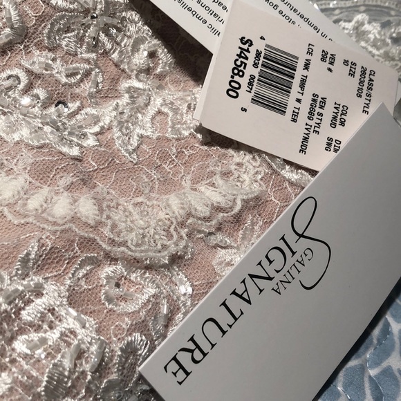 NWT Galina Signature Lace Gown Sz 10 - Picture 8 of 8